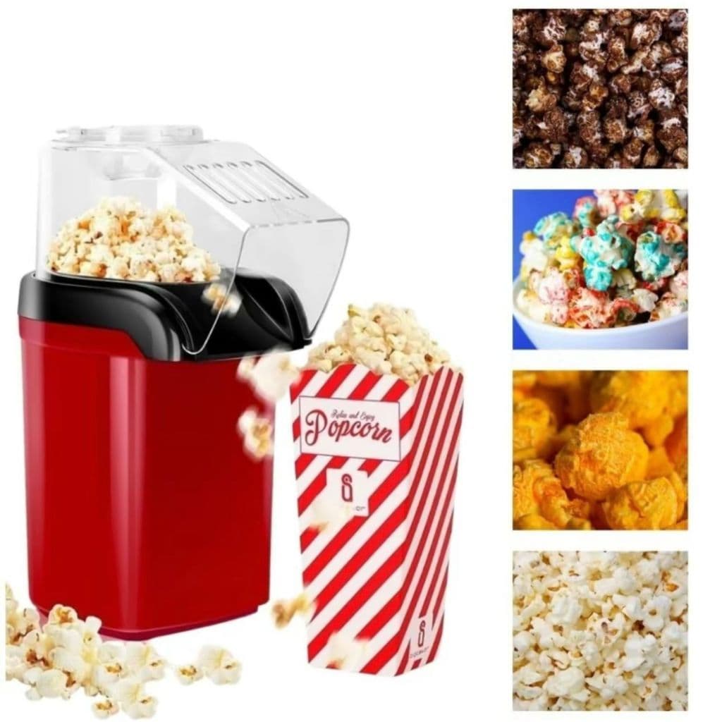 Pipoqueira Elétrica Ar Quente Máquina Fazer Pipoca Sem Óleo 110V-220V