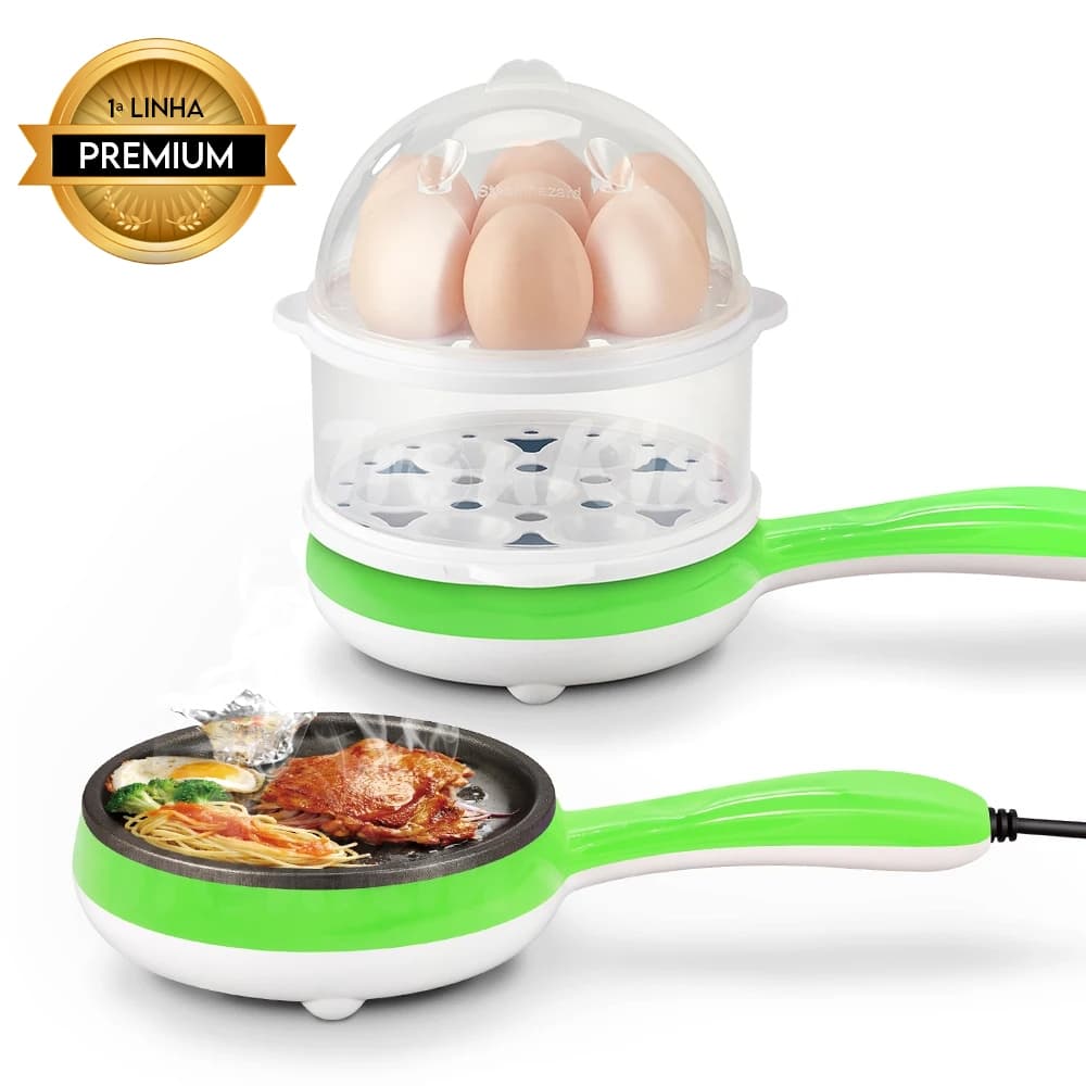 Frigideira Elétrica Multifuncional Cozedor de Ovos Antiaderente Caldeira 110v 220v