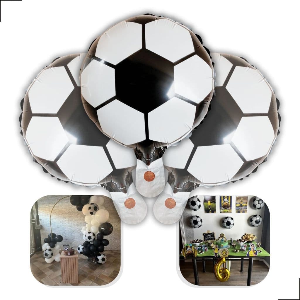 Balao De Futebol 25cm Bexiga Para Aniversário Festas e Eventos - Kits de 5/10/20 Unidades