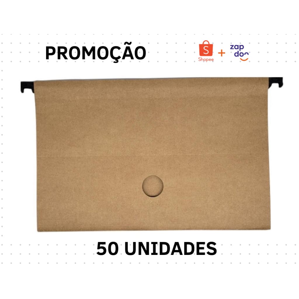 Pasta Suspensa Kraft 50 Unidades 180g Sem Acessórios