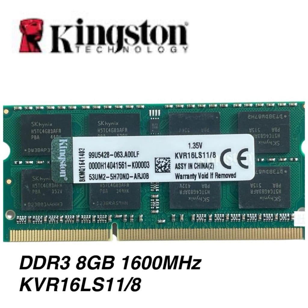 MEMÓRIA RAM  KINGSTON DDR3L 8G NOTEBOOK 1600MHZ KVR16LS11/8