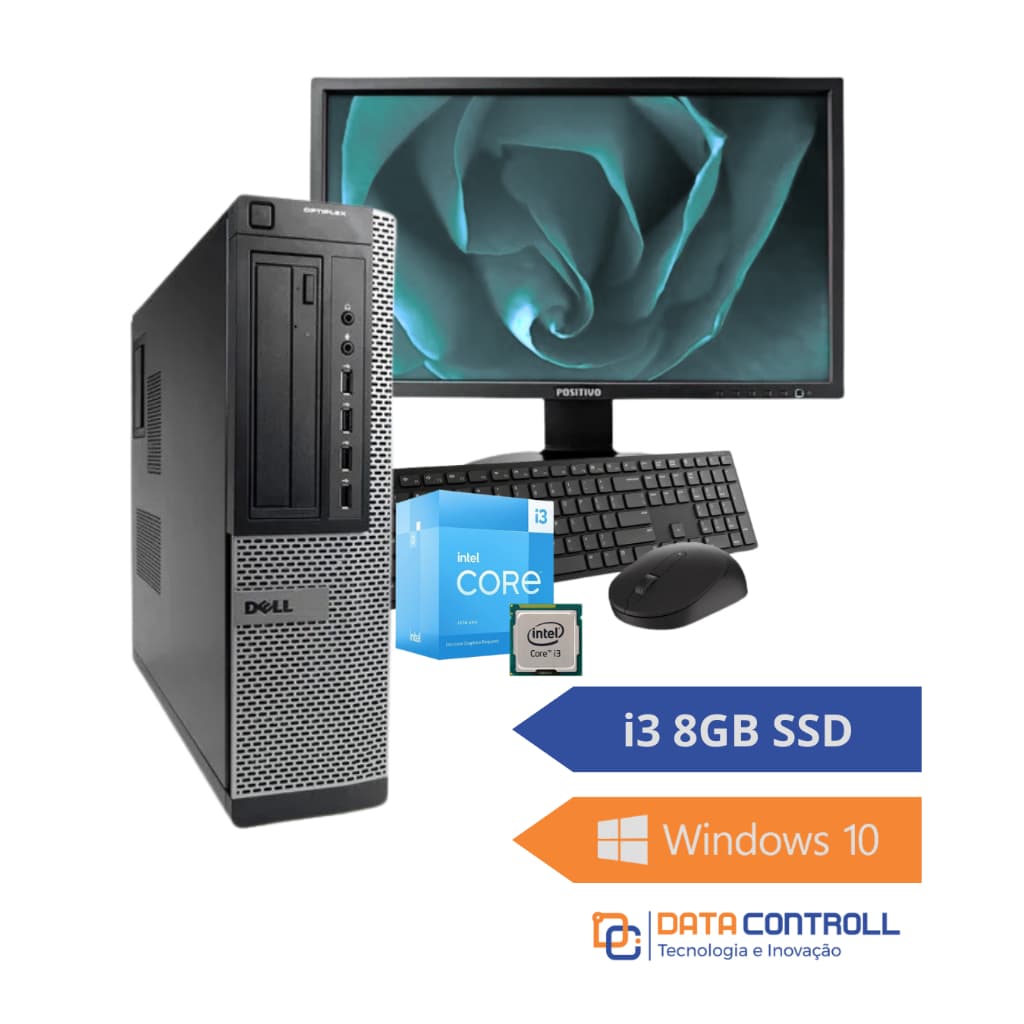 Computador Dell Intel I3 Ssd 120gb 8gb Memória Ram Monitor 19"