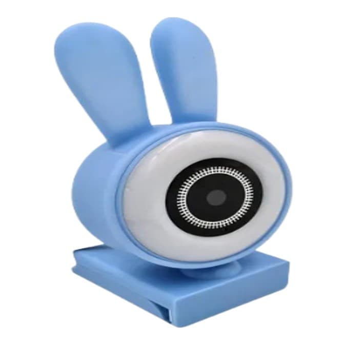 Webcam Microfone Orelinhas Led 480p 720p 1080p Azul