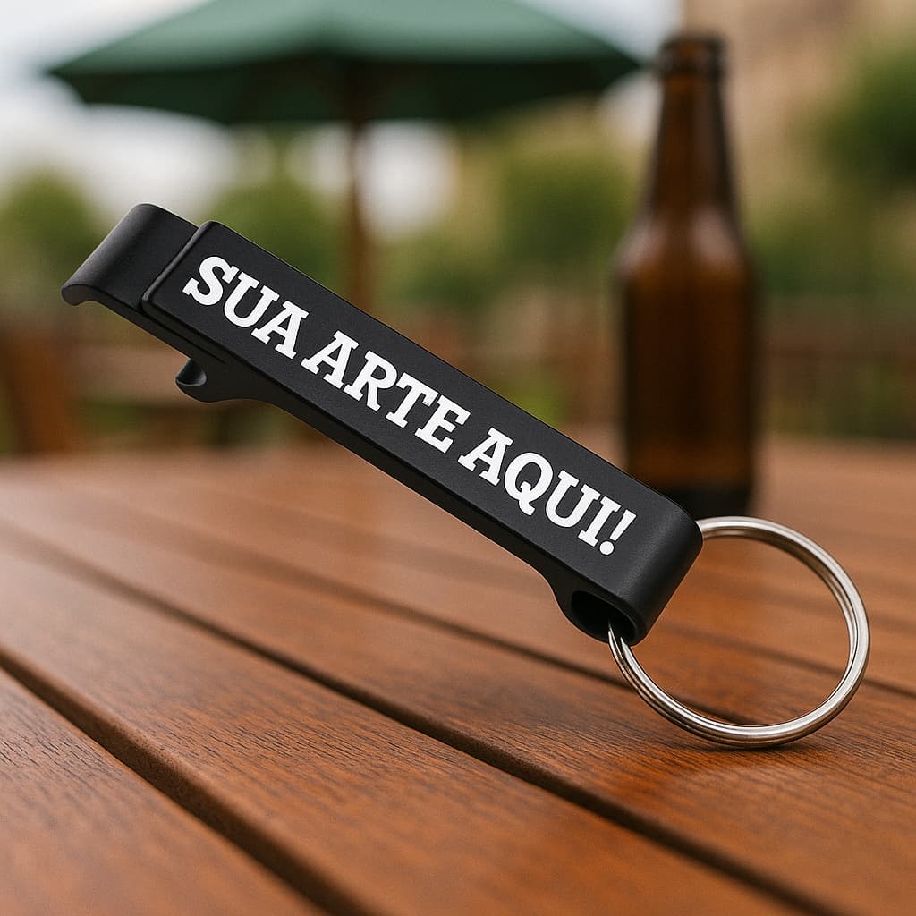 Kit 10 Chaveiros Personalizado Alumínio Abridor Garrafa Latinha