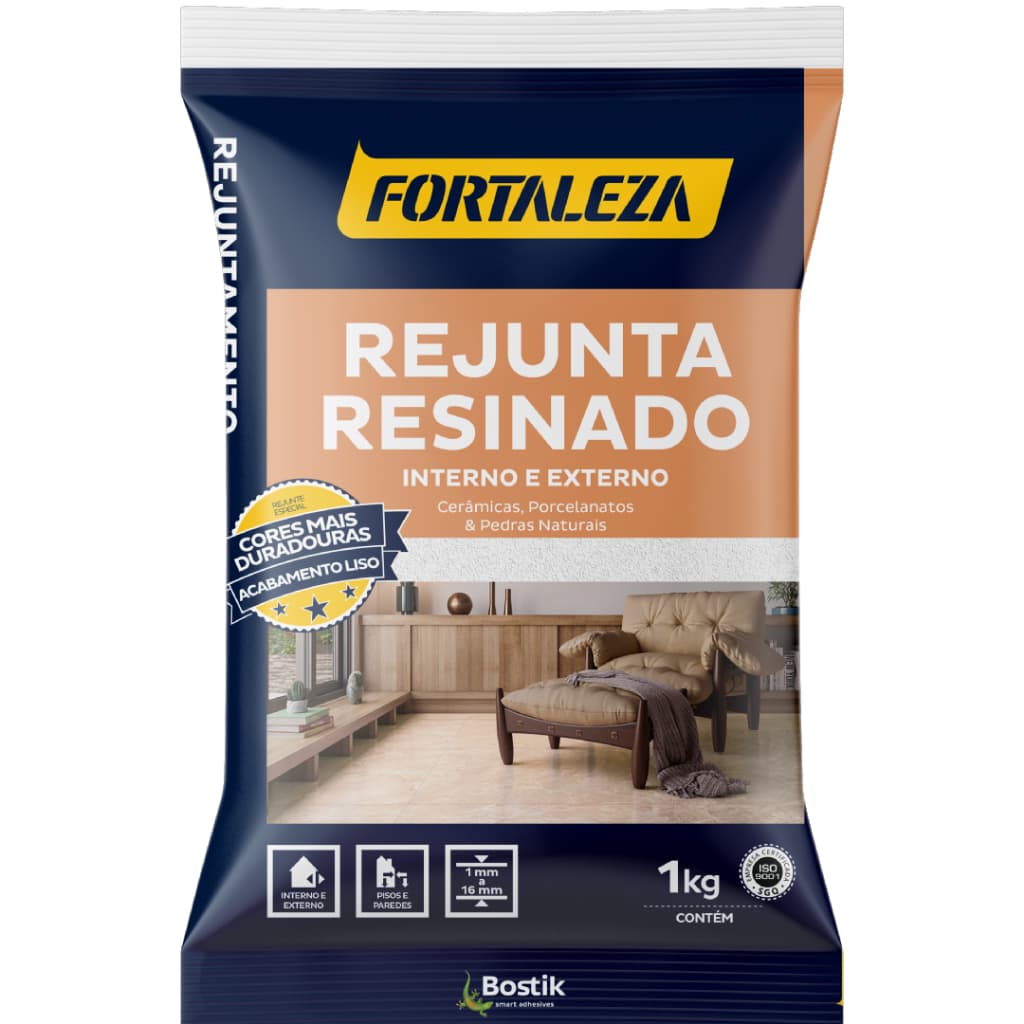 Rejunte Piscina, Cerâmica E Porcelanato Resinado Fortaleza embalagem 1kg
