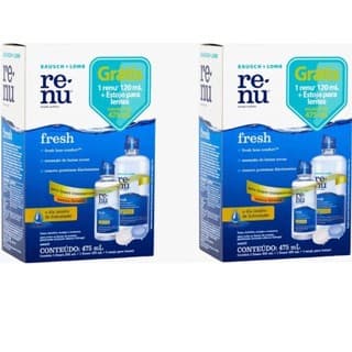 Kit COM 02UNID Renu 475ml + Estojo - Solução de Limpeza Para lentes de Contato