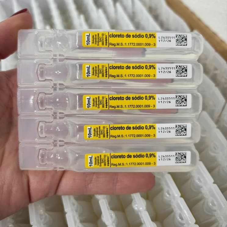 Cloreto de Sódio 0,9% 10ml - Cx com 200 Unds