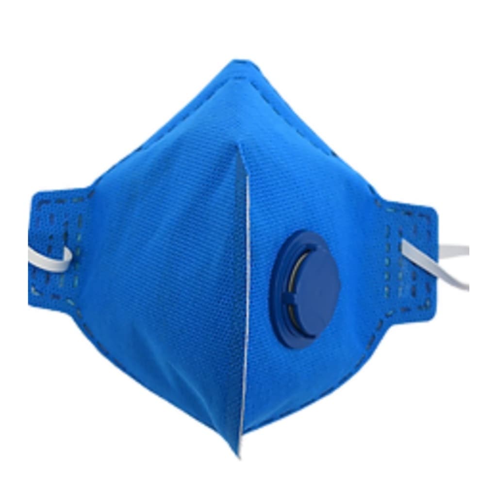 10 unidades Mascara Descartavel PFF2 Com Valvula Azul Elastico NUCA