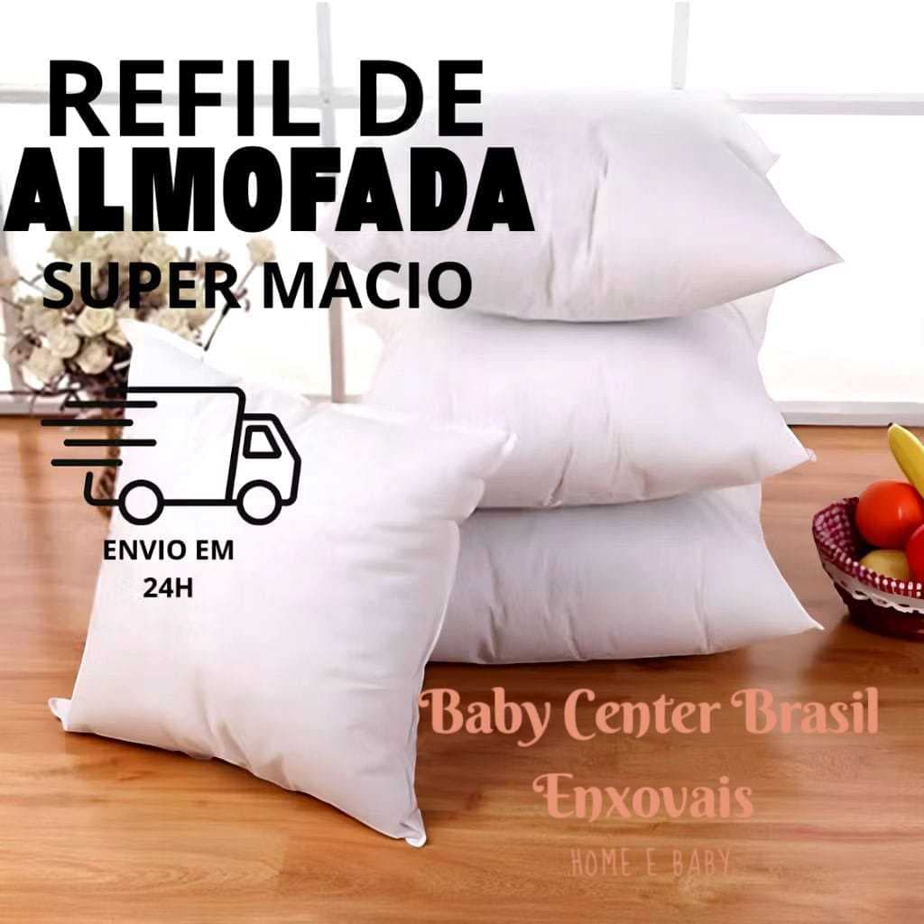 Kits 5 Enchimentos de Almofadas Refil 45x45 Fibra Mista Têxtil Ecológica