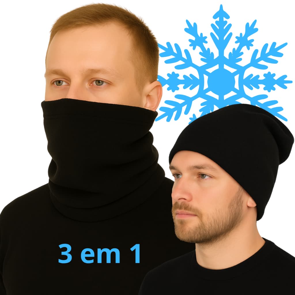 Mascara Frio Balaclava Moto Touca Ciclista Cachecol Feminino Echarpe Masculino Gola (Anti-Bolinha)