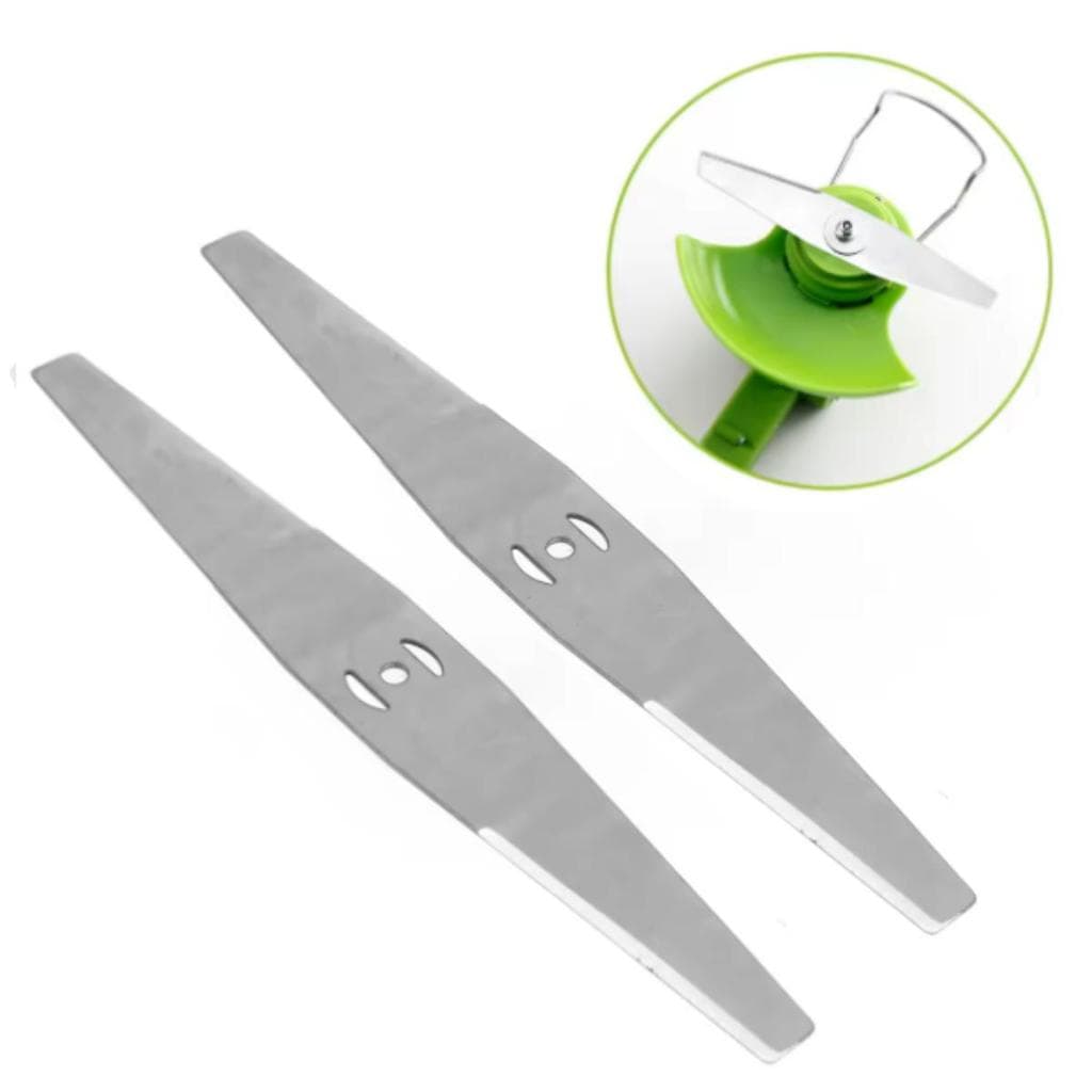 2x Lâminas Metal Universal Rocadeira Cortador De Gramas 15cm Bateria Elétrica