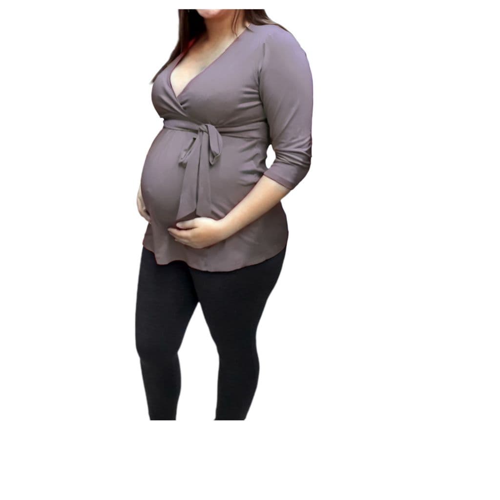 Bata Blusa Gestante grávida amamentação manga 3/4