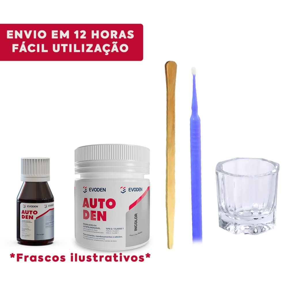 Kit Resina Acrílica Cola Provisório - Próteses, Dentaduras, Pivô, Notebook, Action Figures
