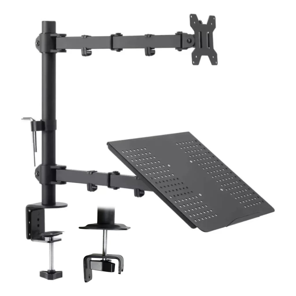 Suporte Notebook E Monitor 8 a 32 Polegadas Tv Articulado Mesa Ajuste Bandeja Gt800e