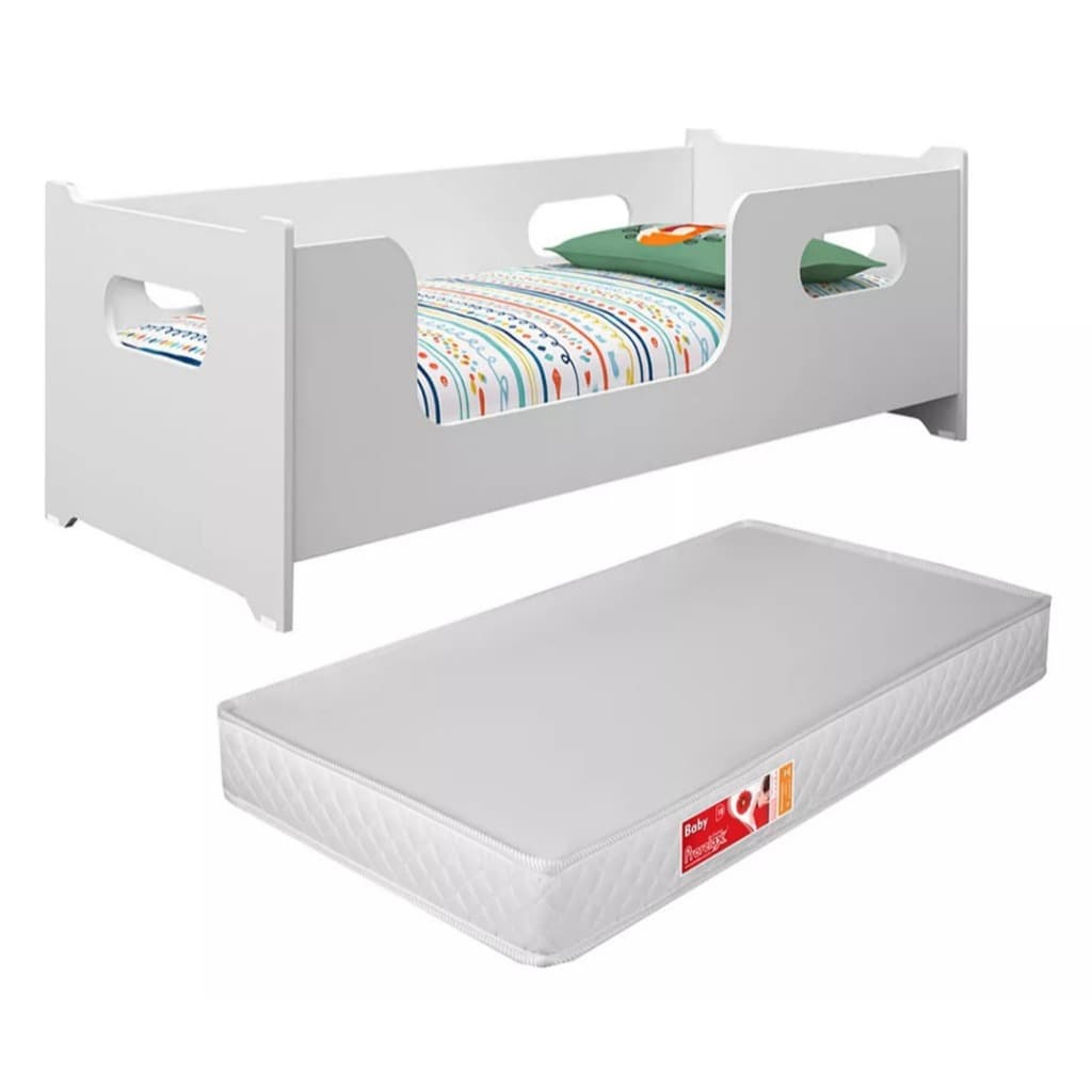Cama Encanto Infantil Montessoriana Com Colchão Incluso Caminha Cercado Juvenil Quarto