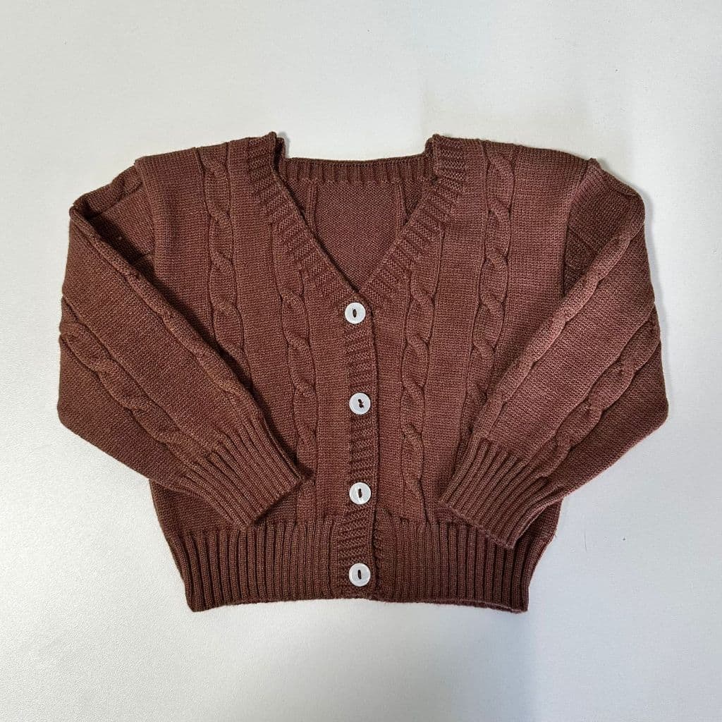 Casaco Bebe Infantil Menino e Menina Casaquinho Tranças Botões Confortável Quentinho