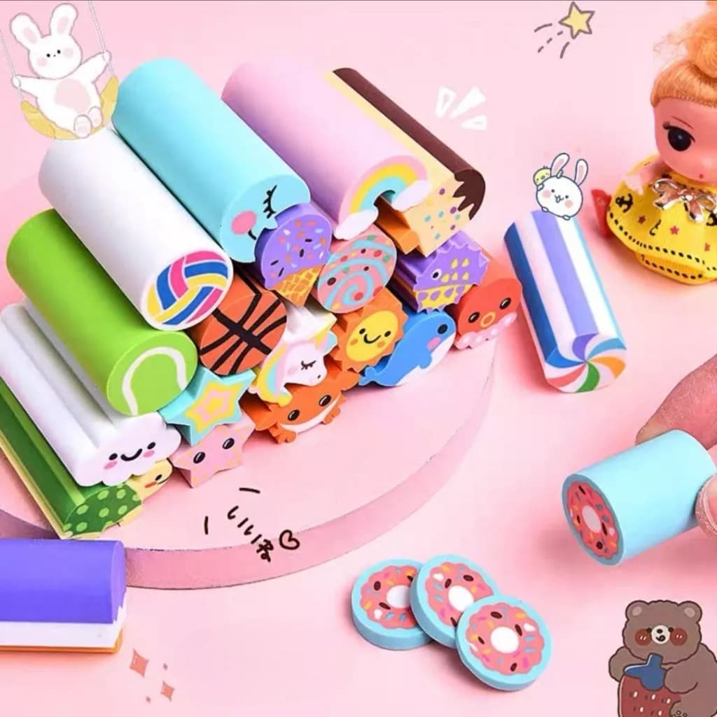 6 PÇS Borracha Grande Longe Bichinhos Animais Fofos modelo sortido