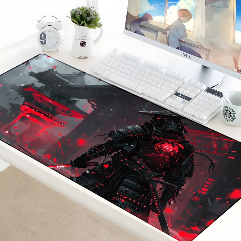 Mouse Pad Gamer p/ Destktop Borda Costurada Periférico Samurais, Ninja Japao Diversas Estampas