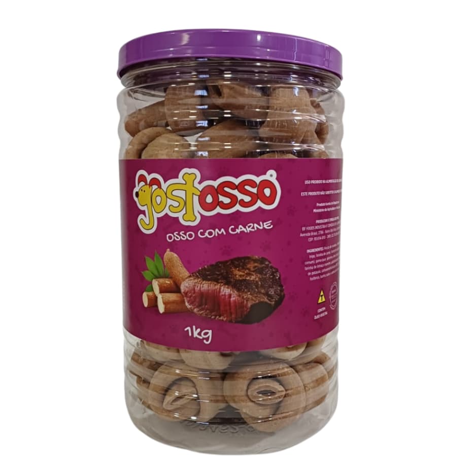 Osso para cachorro Gostosso com carne P 1kg