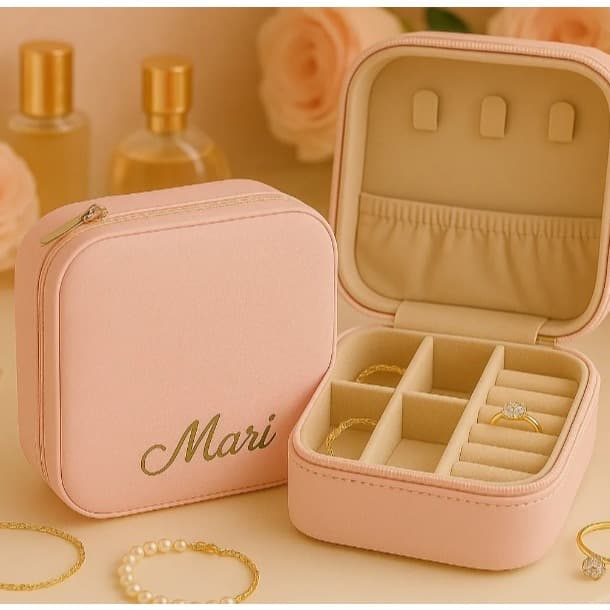 Porta Joias com Espelho Personalizado Nome/logo