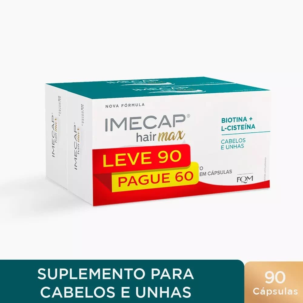 IMECAP HAIR MAX KIT - LEVE 90 PAGUE 60 CAPS