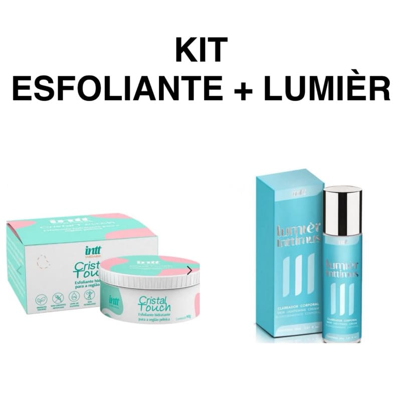 KIT LUMIÈR CLAREADOR 30ML + ESFOLIANTE 90G CRYSTAL INTT