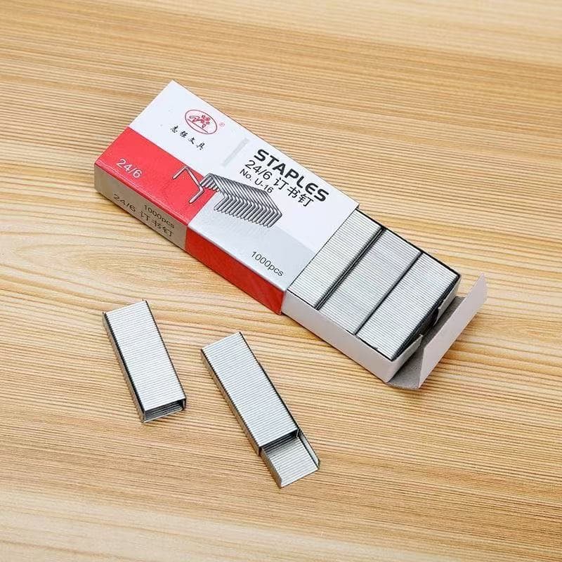 1 Caixa de Grampo Grampeador Tamanho 24/6 Galvanizados 10.000 Unidades STAPLES ref: U-16