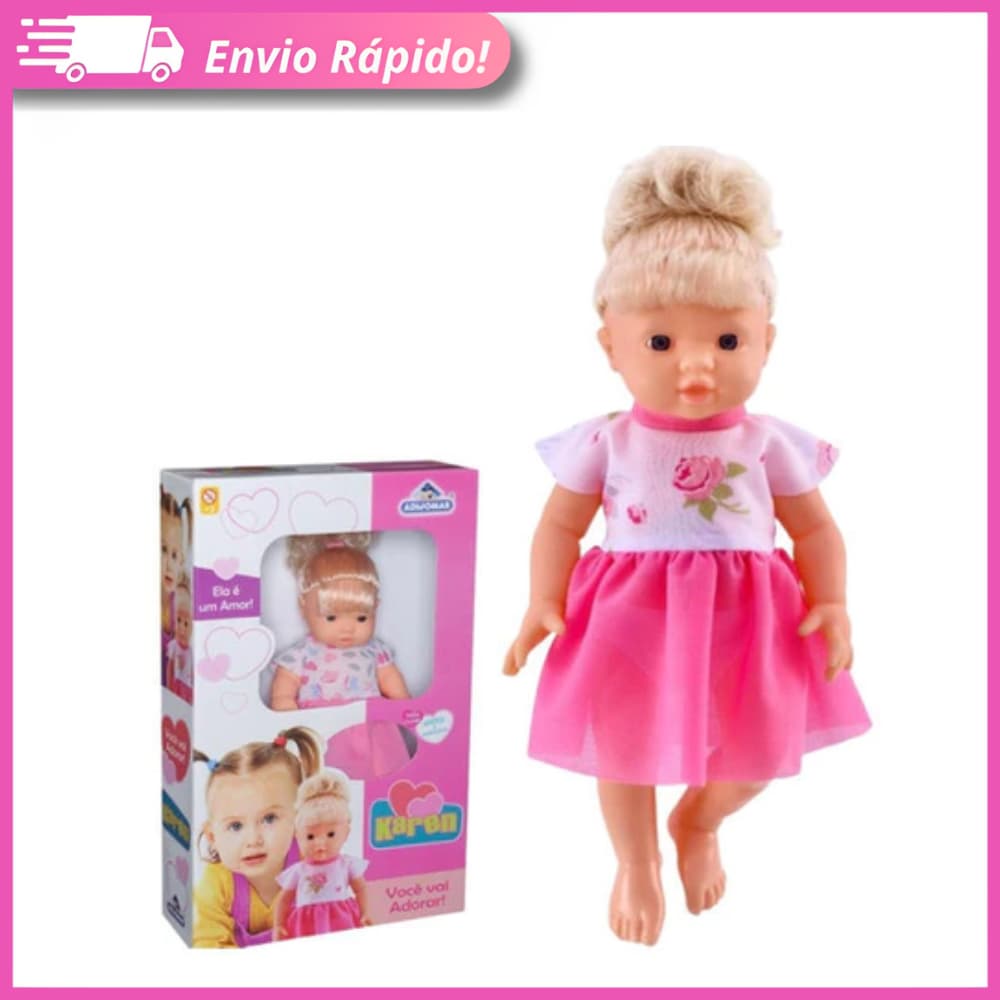 Boneca Karen Fala 30 Frases Brinquedo Barato Criança Menina