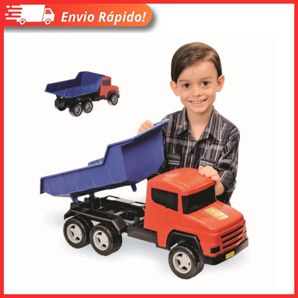 Brinquedo Caminhão Super Truck Grande Caçamba 58cm Carrinho Infantil Menino - Adijomar Brinquedos