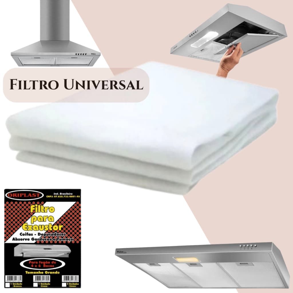 Filtro Depurador Para Exaustor Coifas Manta Tamanho Universal