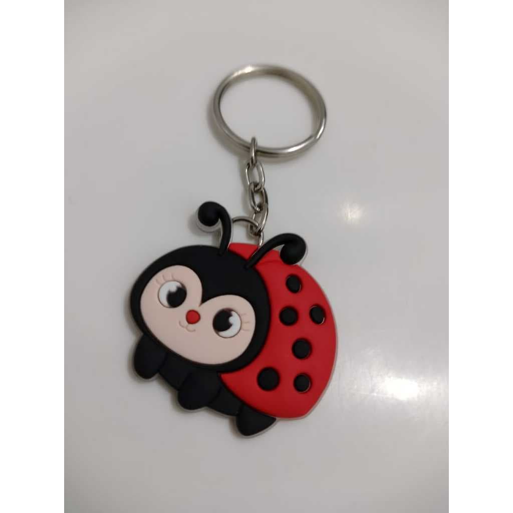 Chaveiro Emborrachado Personalizado - Joaninha