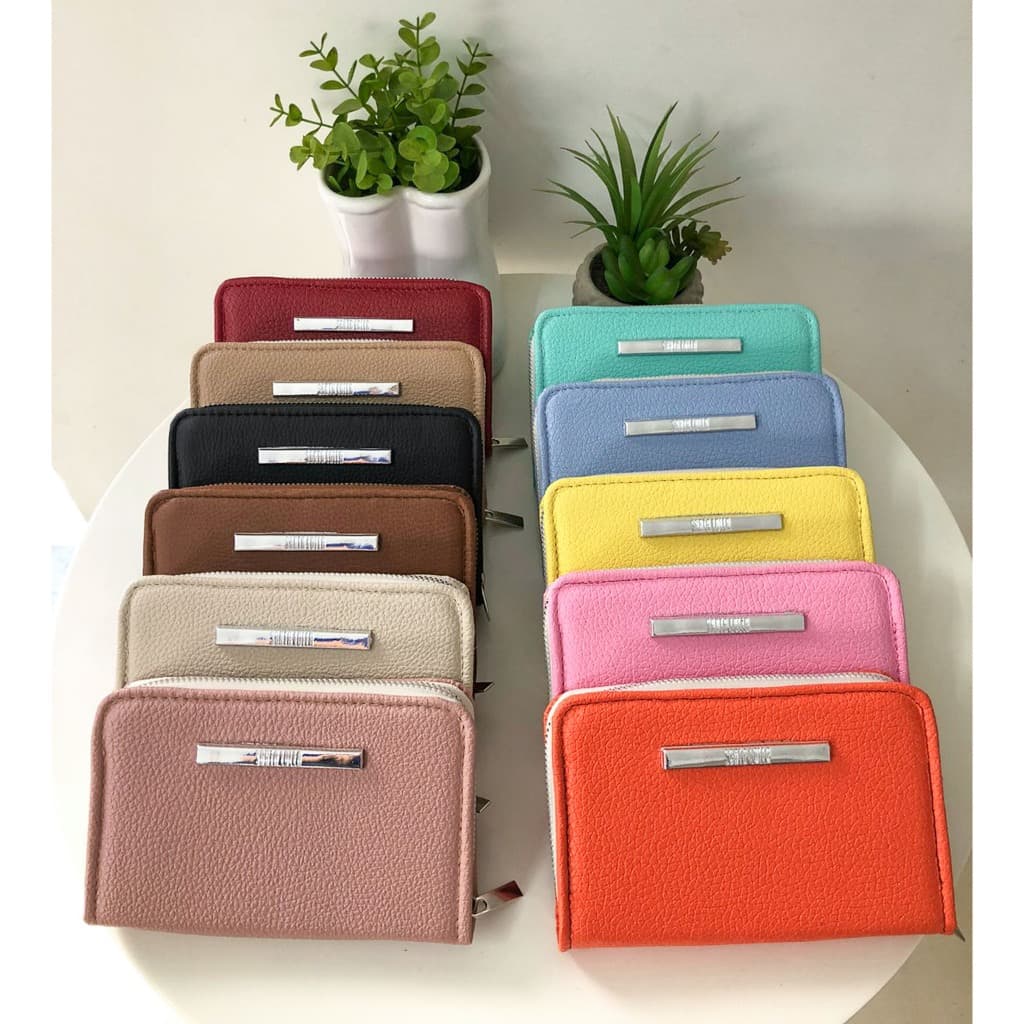Carteira feminina de zíper lançamento varias cores CNH RG porta cartão moda