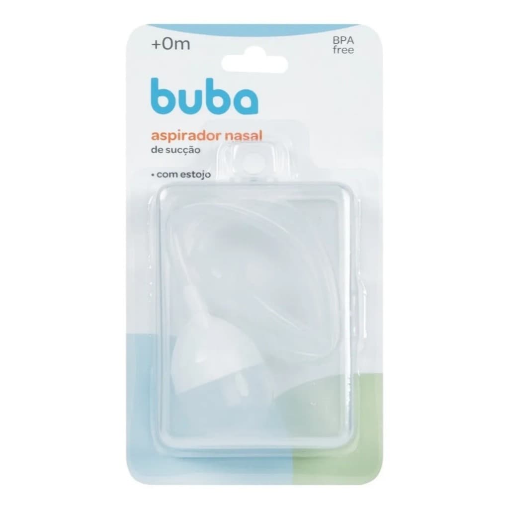 Aspirador Nasal De Sucção Com Estojo - Buba Cor Branco
