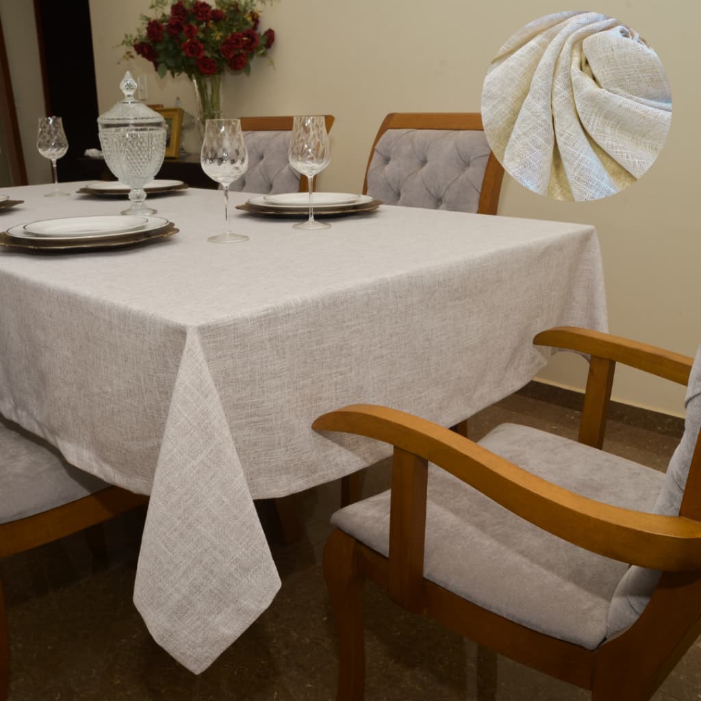 TOALHA DE MESA LINHO 4, 6, 8, 10, 12 LUGARES MESA POSTA BUFFET ELEGANTE E DECORAÇÃO FESTAS
