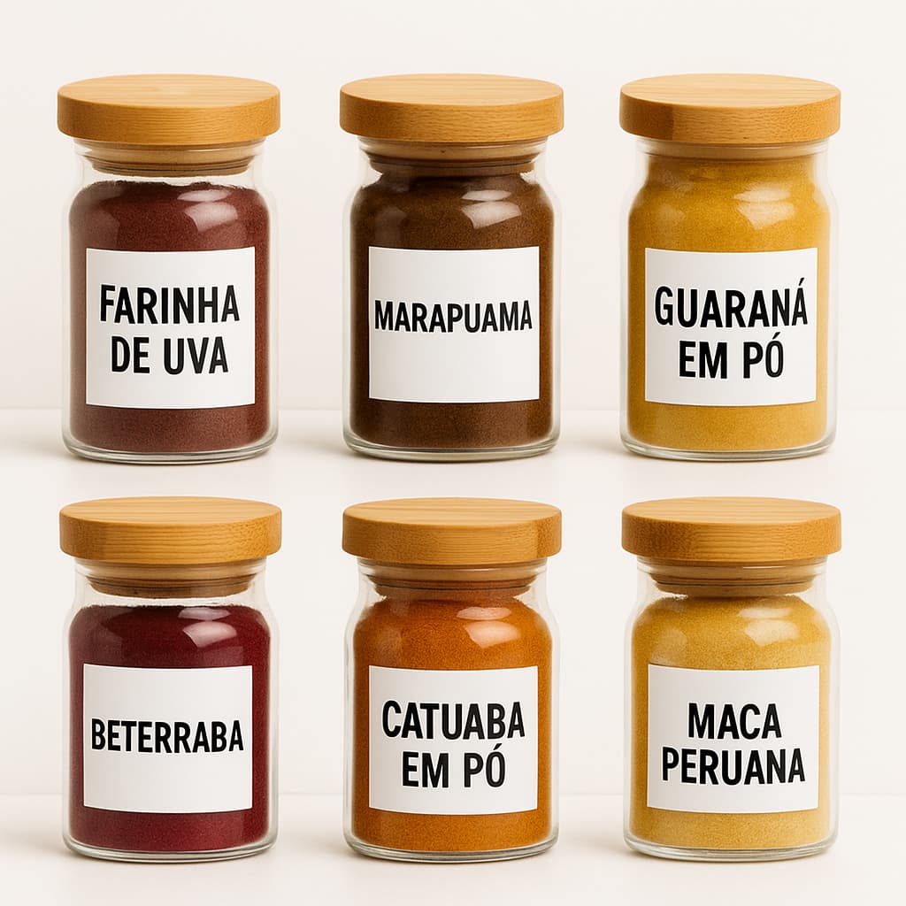 Kit Super Energético Pré Treino Natural Beterraba Uva Guaraná Marapuama