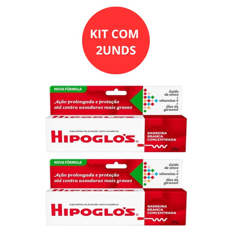 KIT C/2 Hipoglos Pomada Prev Assaduras Original 40g