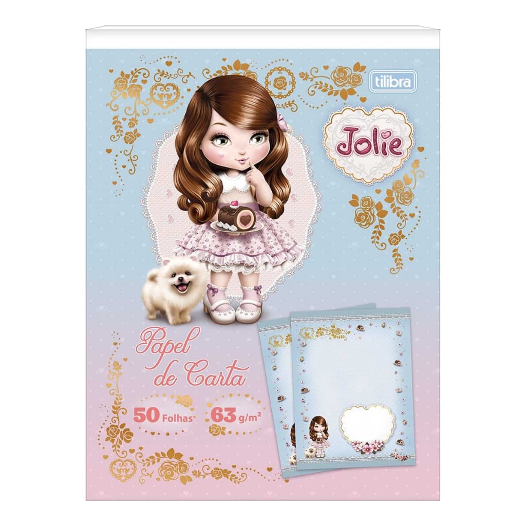 Papel de Carta da Jolie com 50 Folhas - Tilibra