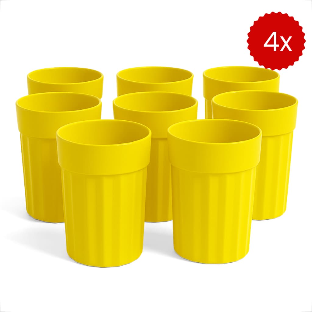 Kit Copos Plásticos 4x 350ML Para Bebidas Festas Escolares Dia a Dia Eventos Creches Multicolorido