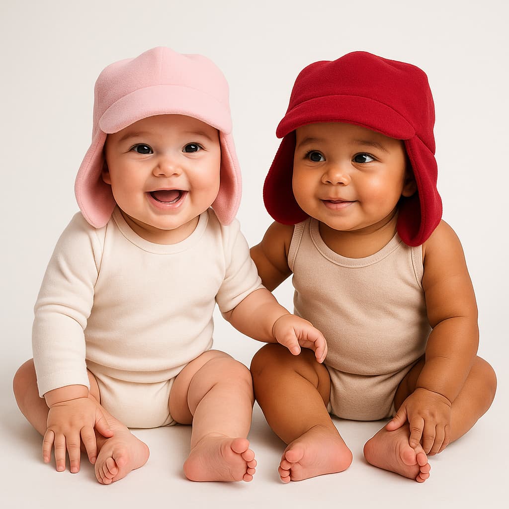 Kit 2 Toucas De Frio Gorro Bebê Com Tapa Orelha Infantil Super Macio