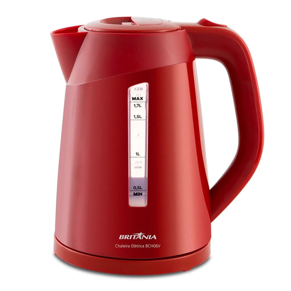Chaleira Elétrica Britânia (220V) 1,7L BCH06V Bordô Chá e Café