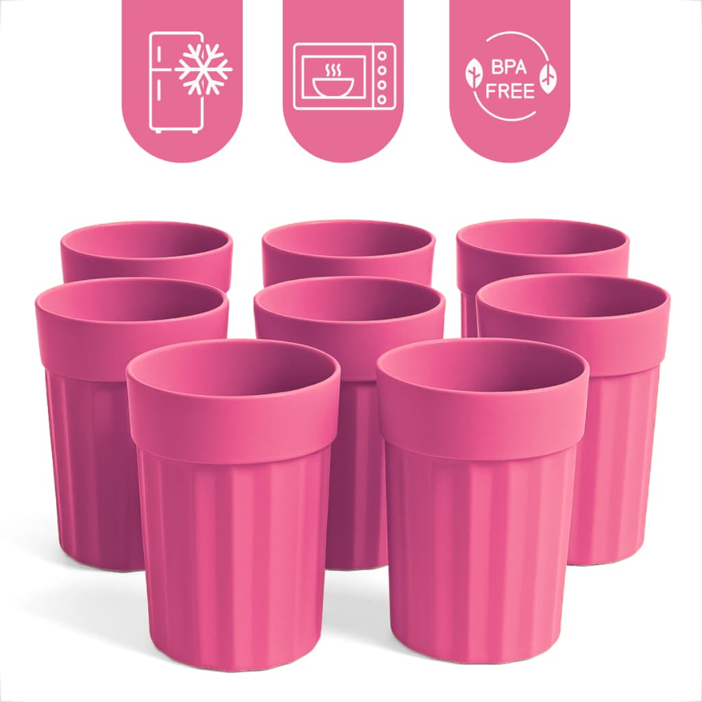 Kit Copos Plásticos 10 Unidades 350ML Para Festas Escolas Creches Resistente Uso Diario