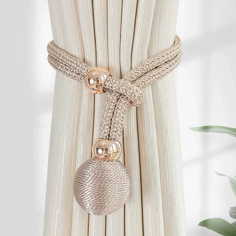 Prendedor de Cortina com Bola Decorativa Sem Furo Elegante e Moderno