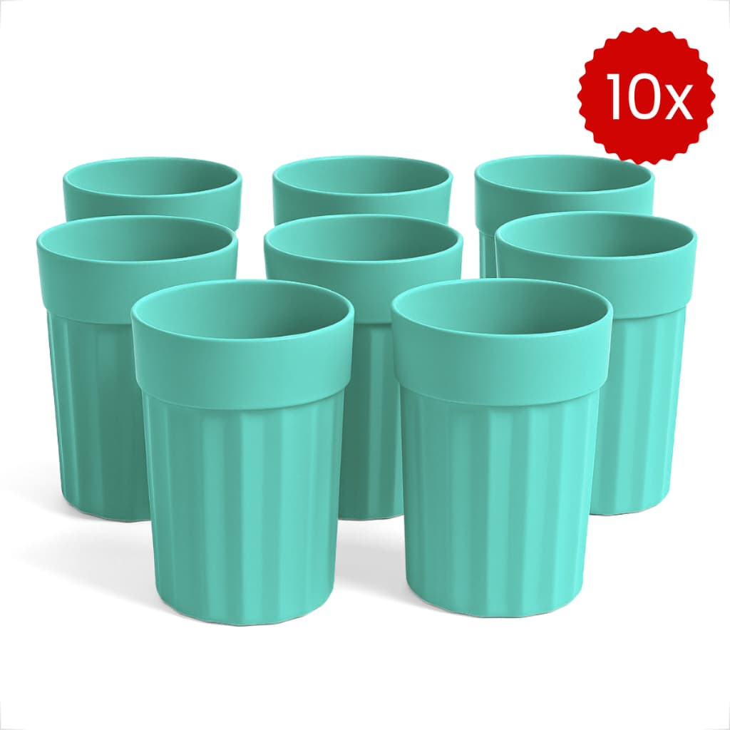 10x Copos De Plástico 350ML Kit 10 Unidades Resistentes Para Bebidas Quentes e Geladas Festas Escola