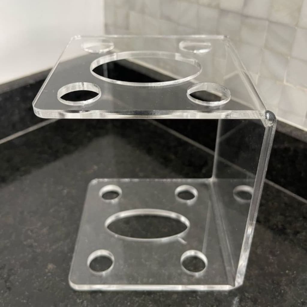 Suporte Organizador Escova de Dentes Acrílico Cristal Banheiro