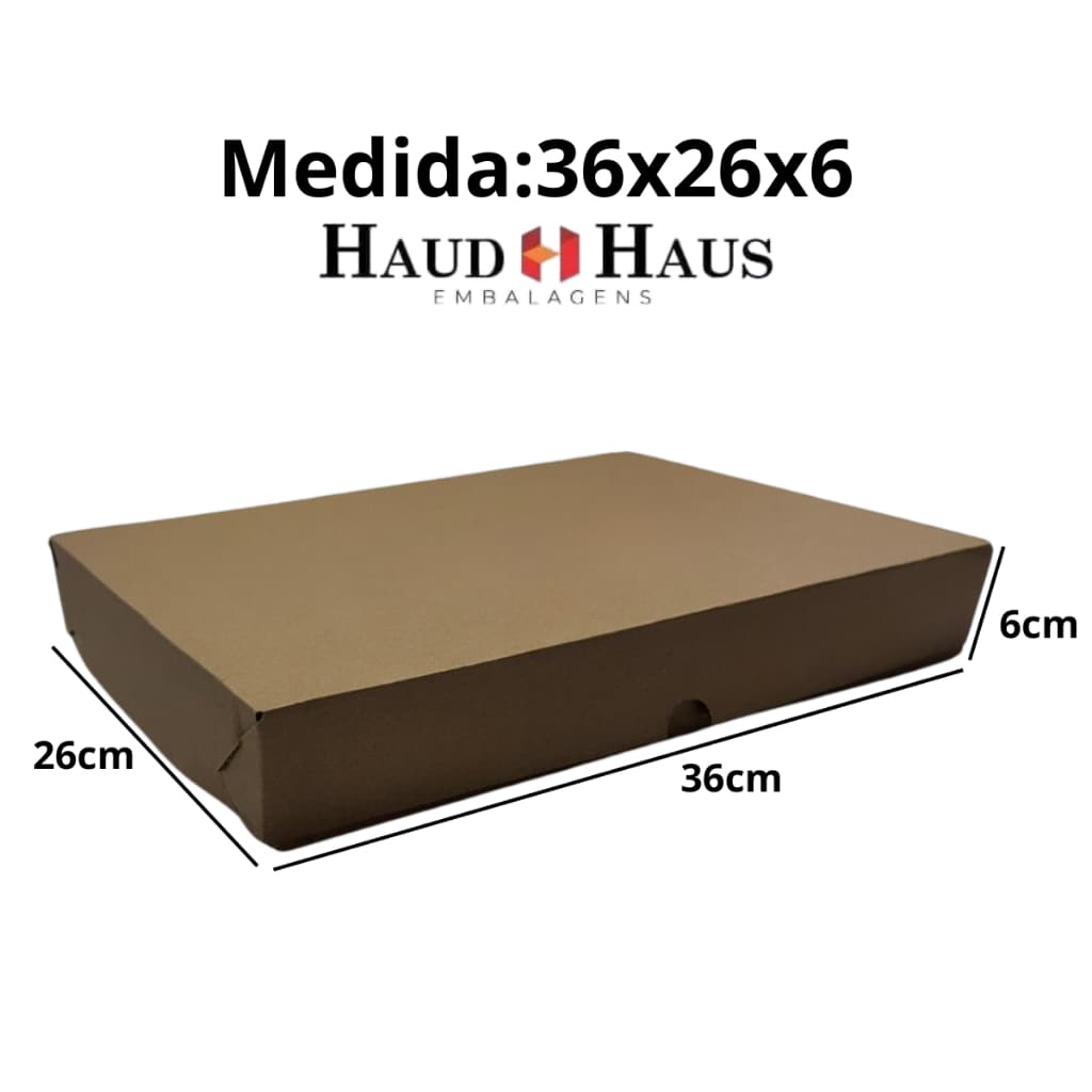 50 Caixas De Papelão 36x26x6 Parda Envios Salgados Montável