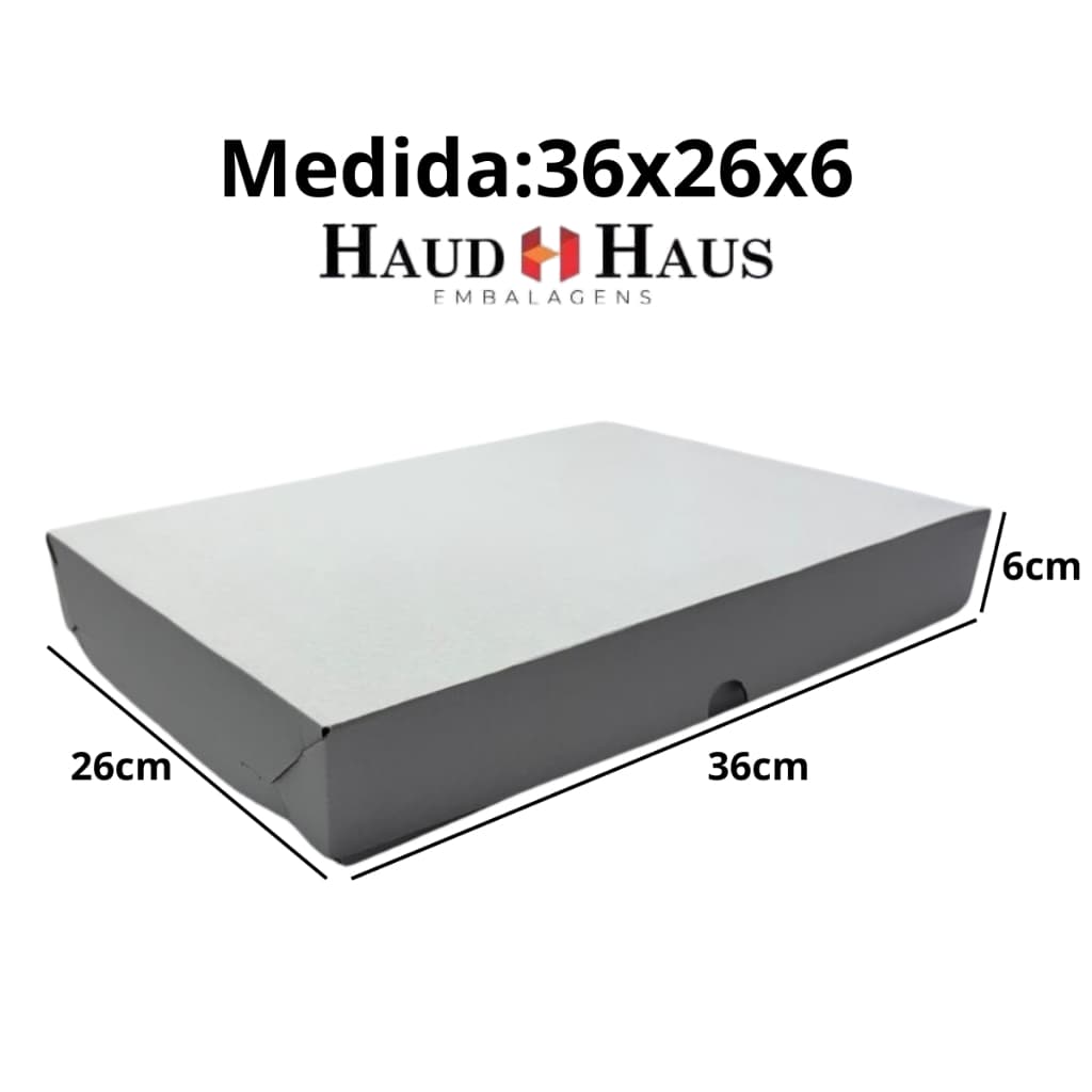 Kit 5 Caixas Para Salgados Doces 36x26x6 Papelão Branca