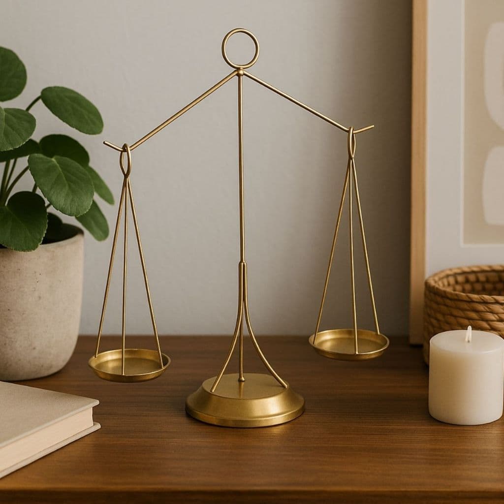 Escultura Balança Da Justiça Direto Decoração Estátua Decorativa Para Sala Escritório