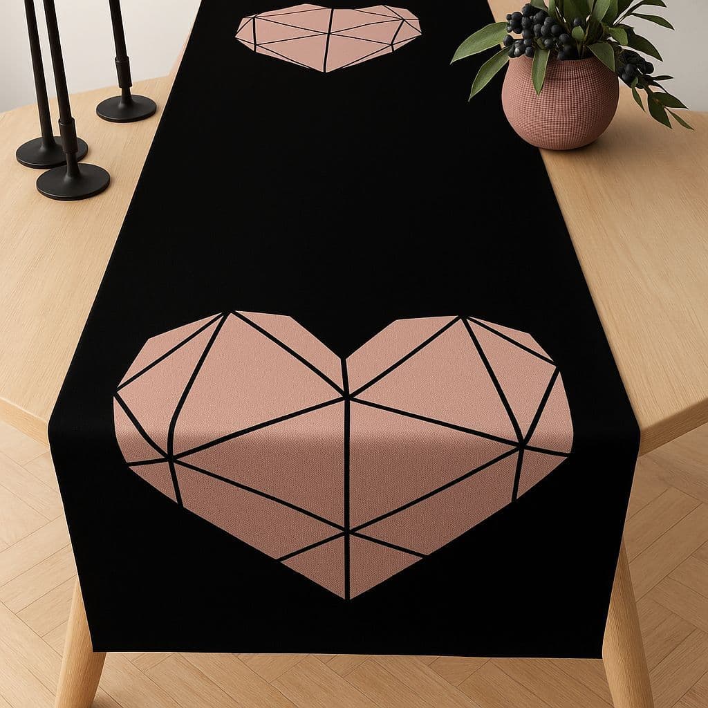 Caminho de Mesa  Passadeira Trilho Retangular Toalha Estampada 4 ou 6 Lugares 1,35x0,35