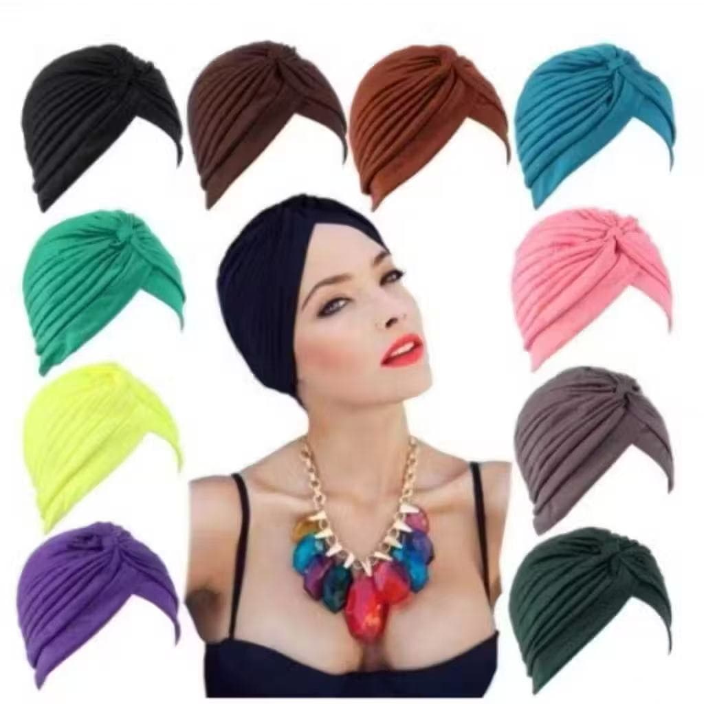 Turbante Chapéu Feminino Indiano Estiloso Com Elástico Fechado Para Conforto e Estilo