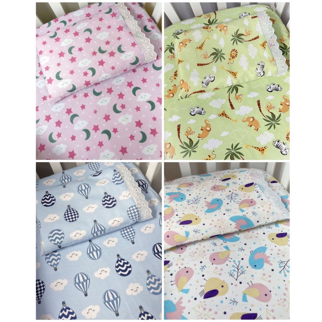 Jogo de Lençol 02 Peças Para Berço Americano  ou Mini berço100% Algodão Estampado ou Liso